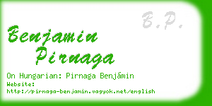 benjamin pirnaga business card