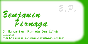 benjamin pirnaga business card